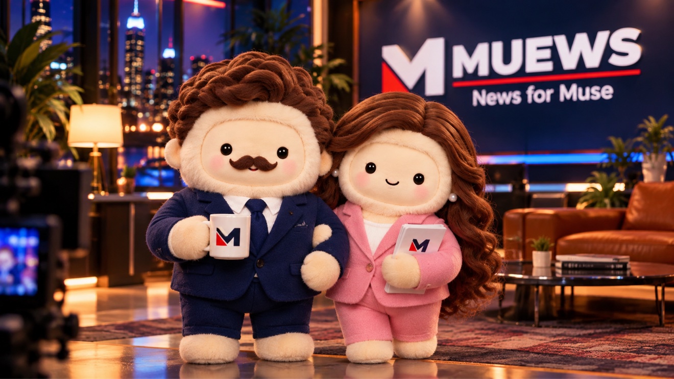 George Musalez and Sally Muserson in the MUEWS studio